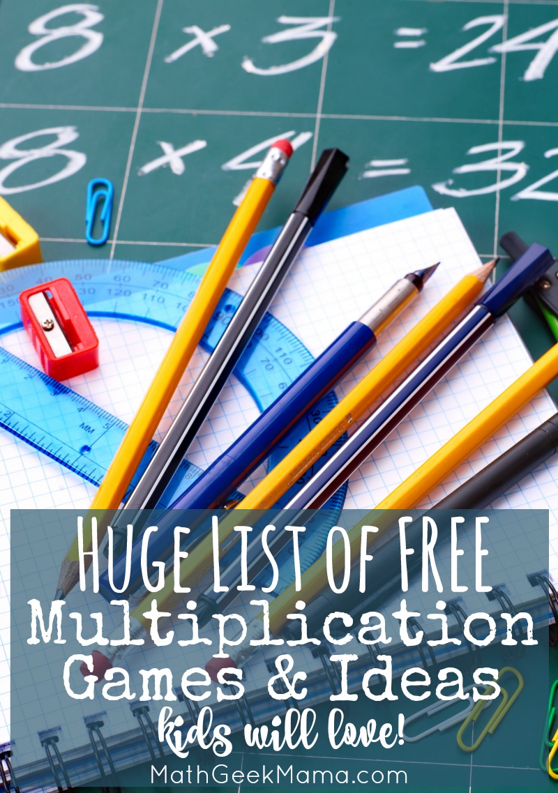 Find TONS of ideas for learning and practicing multiplication with this huge list of free multiplication games! There's such a variety, you're sure to find an idea that your kids will love!