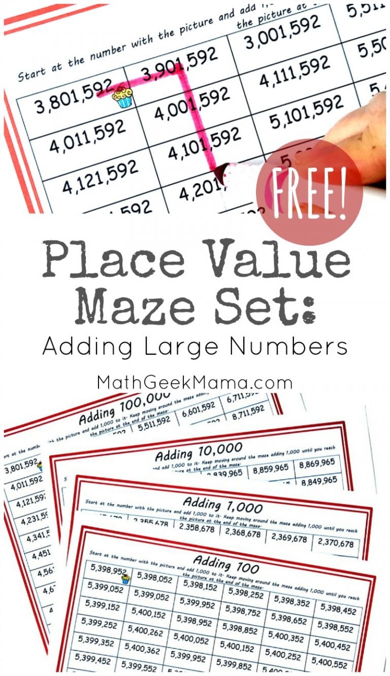 {FREE} Low Prep Place Value Mazes for Grades 3-5
