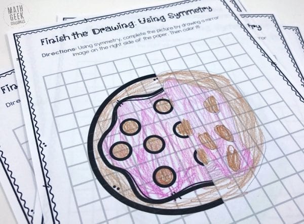 Symmetry: Finish the Picture Pages {Drawing Mirror Images}