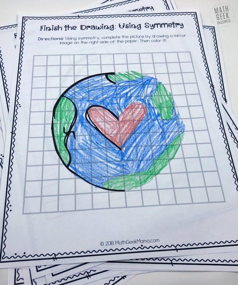 Symmetry: Finish the Picture Pages {Drawing Mirror Images}
