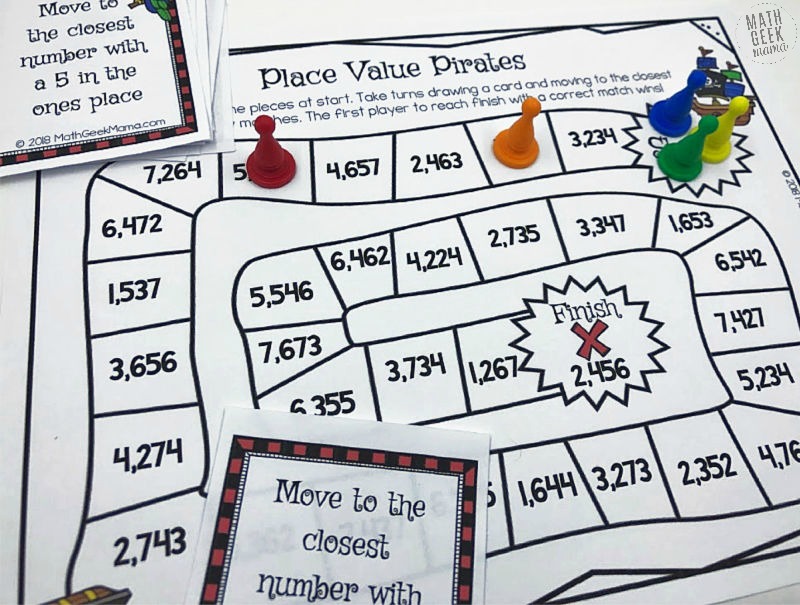 Place Value Pirates Free Printable Math Game