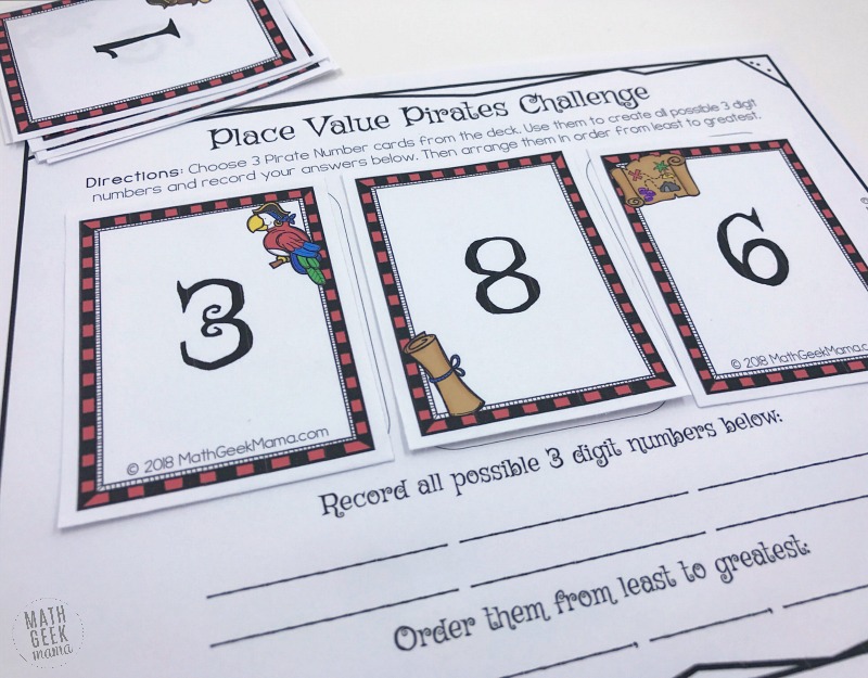 This fun, pirate themed place value game collection is a great way to deepen kids' understanding of place value and also challenge them to think critically about large numbers. It includes 2 different board games, plus a more open ended place value challenge. 