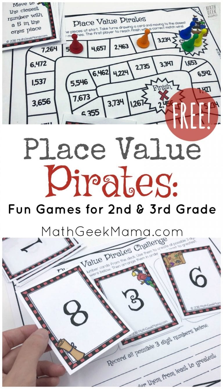 Place Value Pirates: FREE Printable Math Game