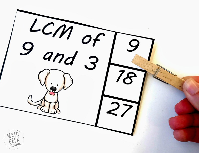 Provide some quick and easy least common multiple practice with this cute set of clip cards. This is such an important stepping stone skill, you'll want to be sure that kids are fluent and confident finding the LCM. 