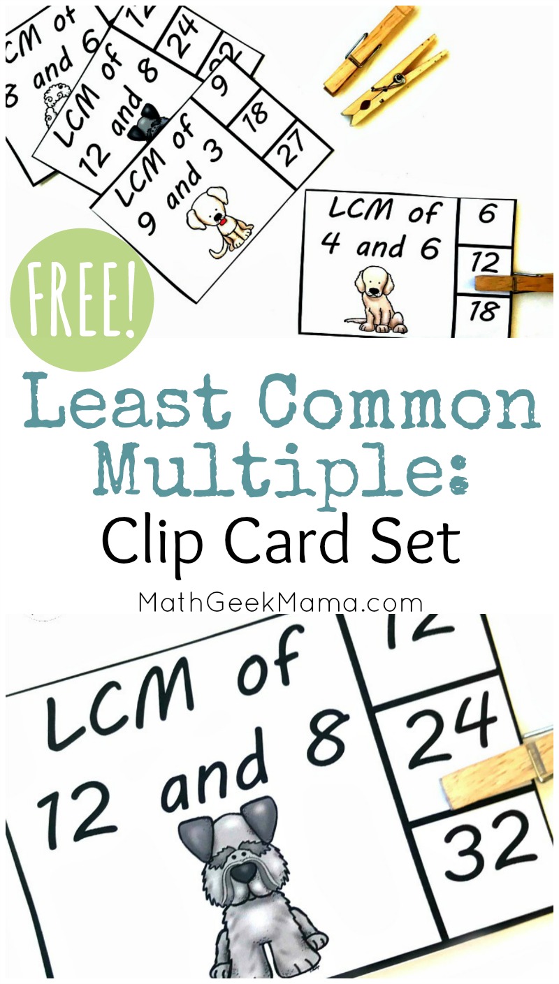 Provide some quick and easy least common multiple practice with this cute set of clip cards. This is such an important stepping stone skill, you'll want to be sure that kids are fluent and confident finding the LCM. 