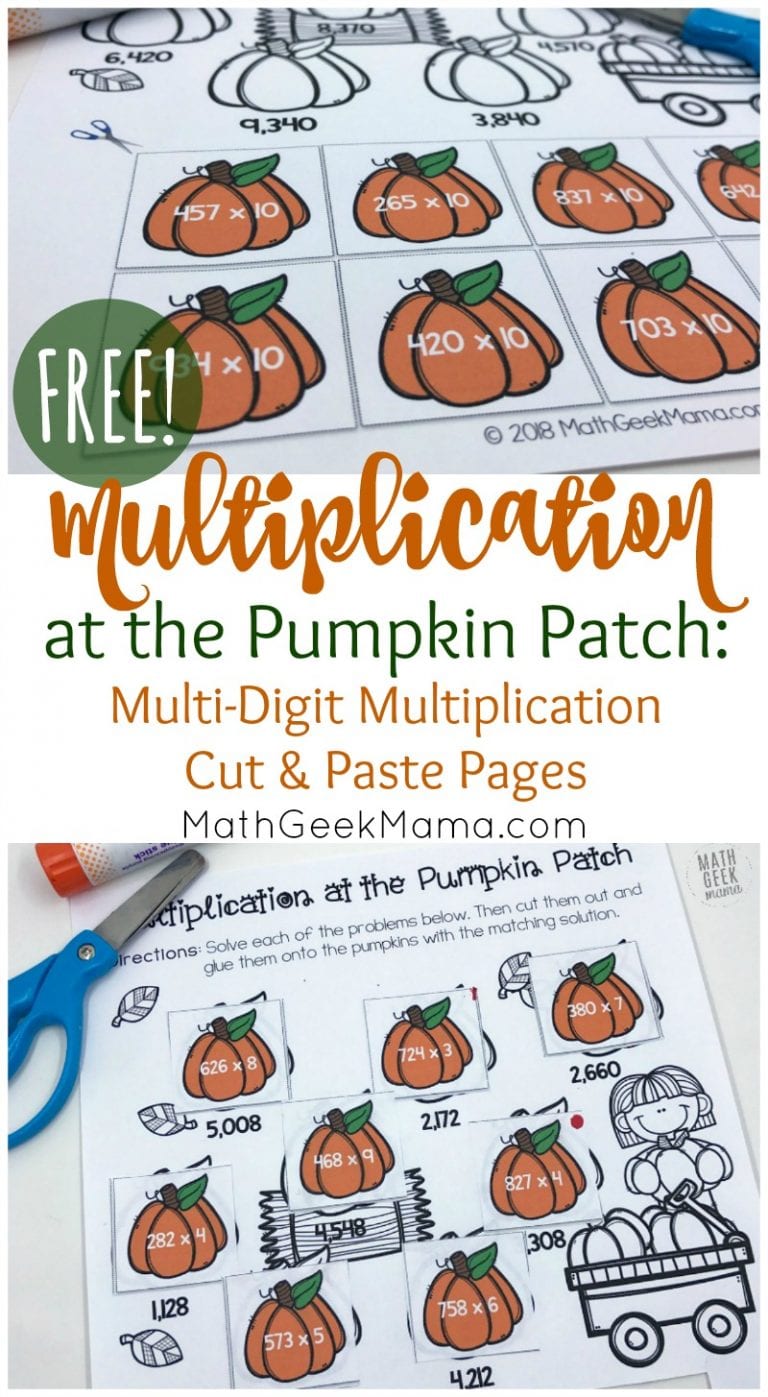 {FREE} Multi-Digit Multiplication Worksheets for Fall