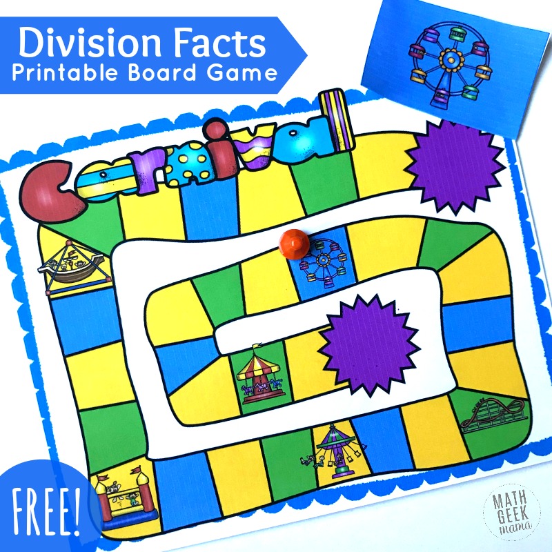 Looking for a quick and easy way to practice division facts? This fun single digit division game is low prep and can be played again and again to help kids master their math facts. Plus, it's FREE for you to download!