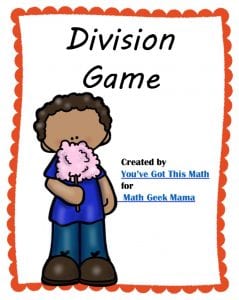 Looking for a quick and easy way to practice division facts? This fun single digit division game is low prep and can be played again and again to help kids master their math facts. Plus, it's FREE for you to download!