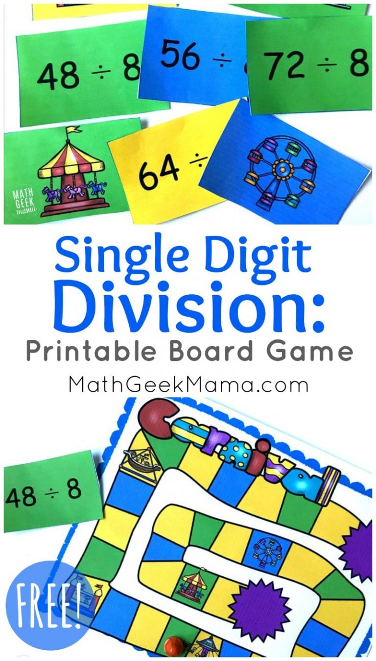 {FREE} Single Digit Division Game for Grades 3-5