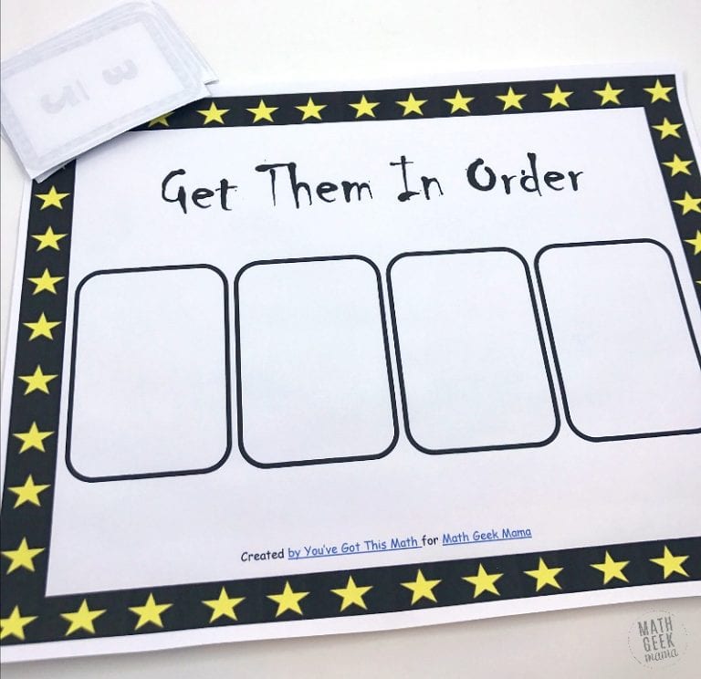 {FREE} Get Them in Order: Comparing Fractions Game