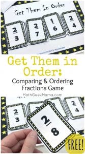 {FREE} Get Them in Order: Comparing Fractions Game