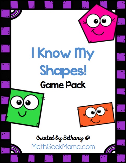 Want to introduce young ones to basic shapes? Or maybe you want to stretch and challenge older kids to learn more challenging shapes? Either way, this set of shape games for kids is low prep and can be used and adapted to play several different games with shapes and their attributes. Plus, it's compeltely FREE!.