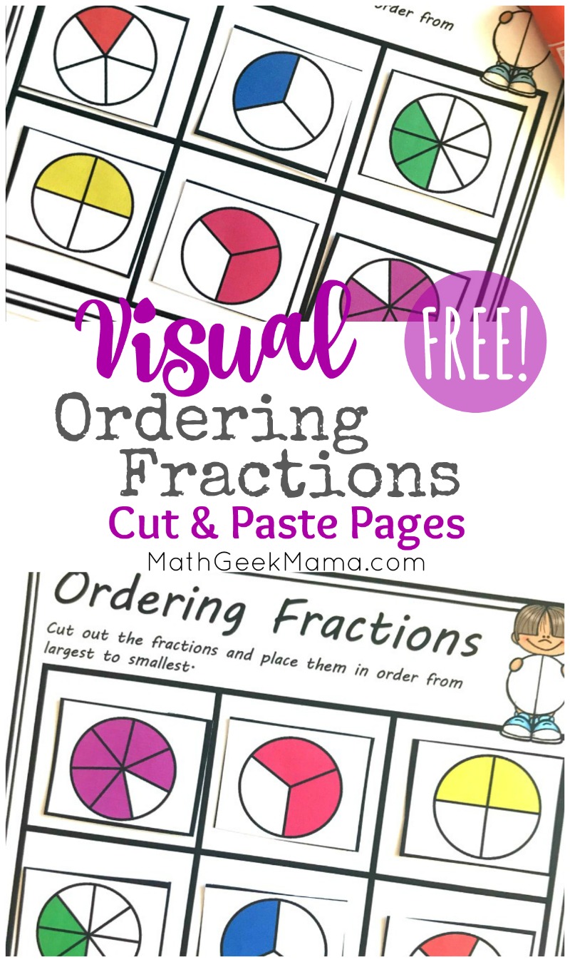 Looking for practice that will help kids make sense of comparing and ordering fractions? This set of cut and paste comparing fractions worksheets uses visual models and increases in difficulty, allowing you to differentiate for the needs of your students. 