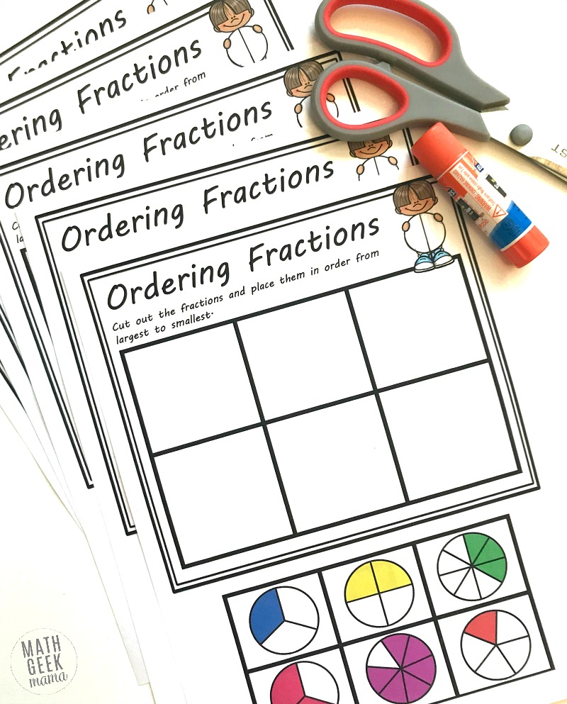 Looking for practice that will help kids make sense of comparing and ordering fractions? This set of cut and paste comparing fractions worksheets uses visual models and increases in difficulty, allowing you to differentiate for the needs of your students.