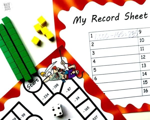 {FREE} 3-Digit Subtraction with Regrouping Game