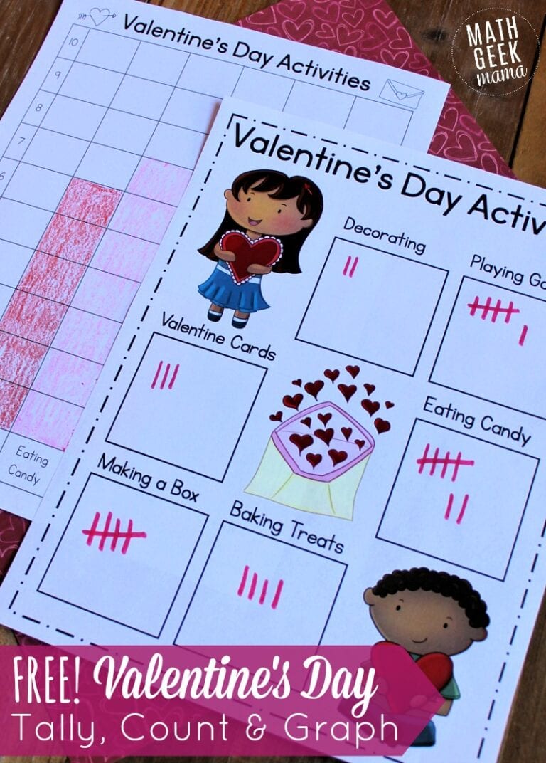 Valentine’s Day Tally, Count & Graph: Grades K-2