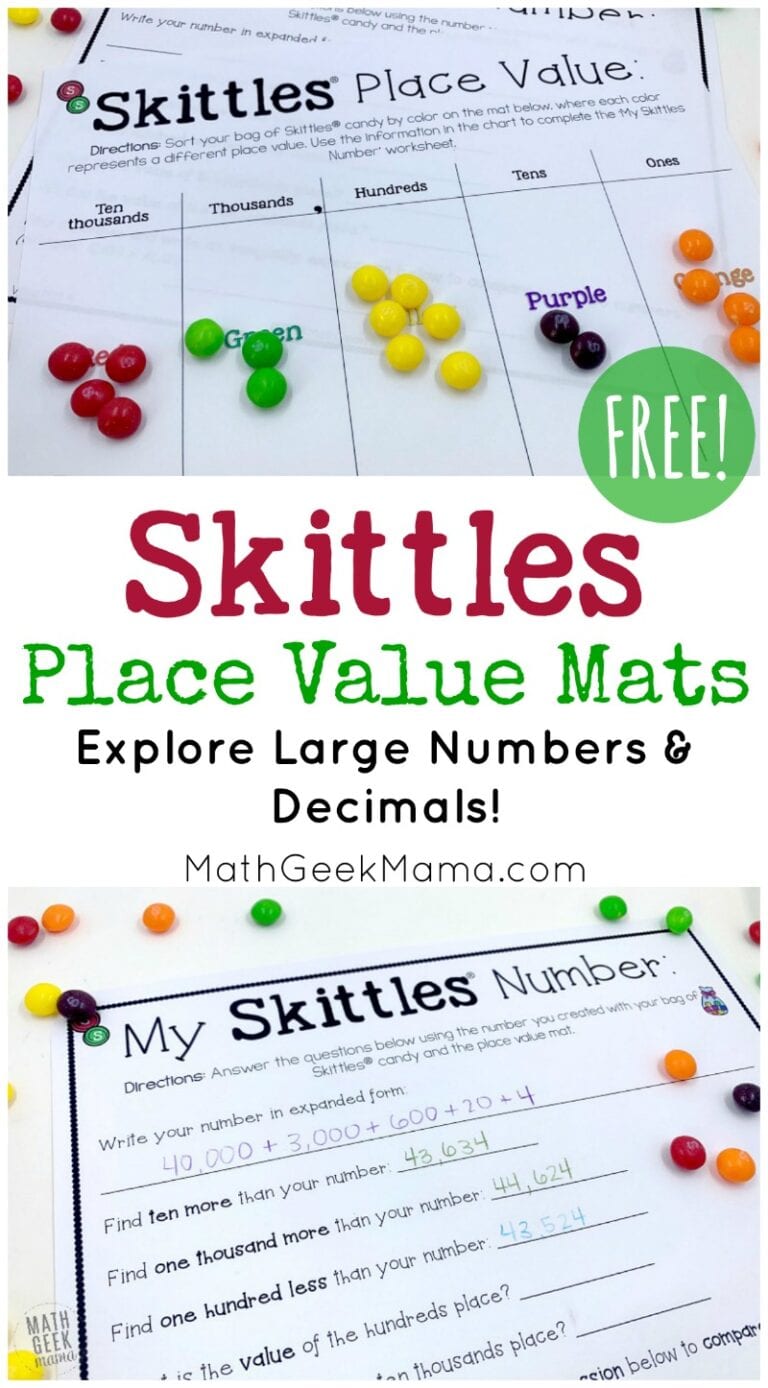 {FREE} Skittles Math: Place Value Mats