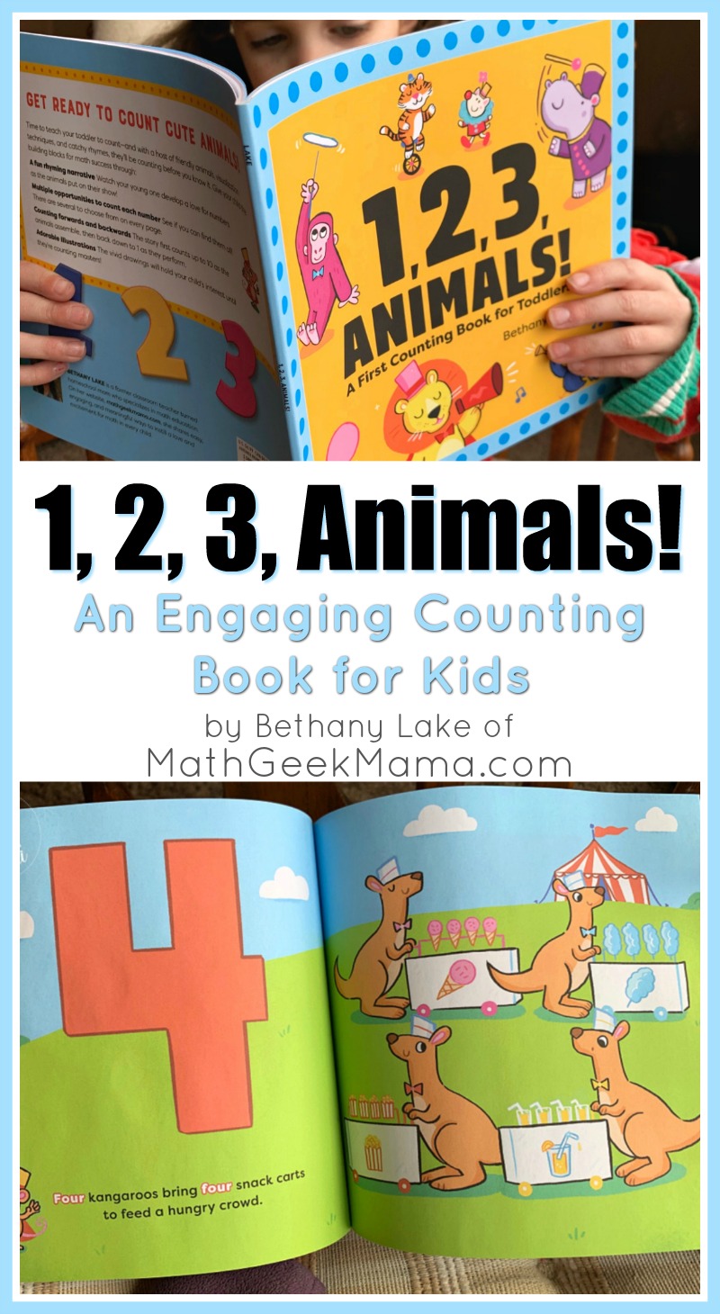 1, 2, 3, Animals! A First Counting Book for Toddlers | Math Geek Mama