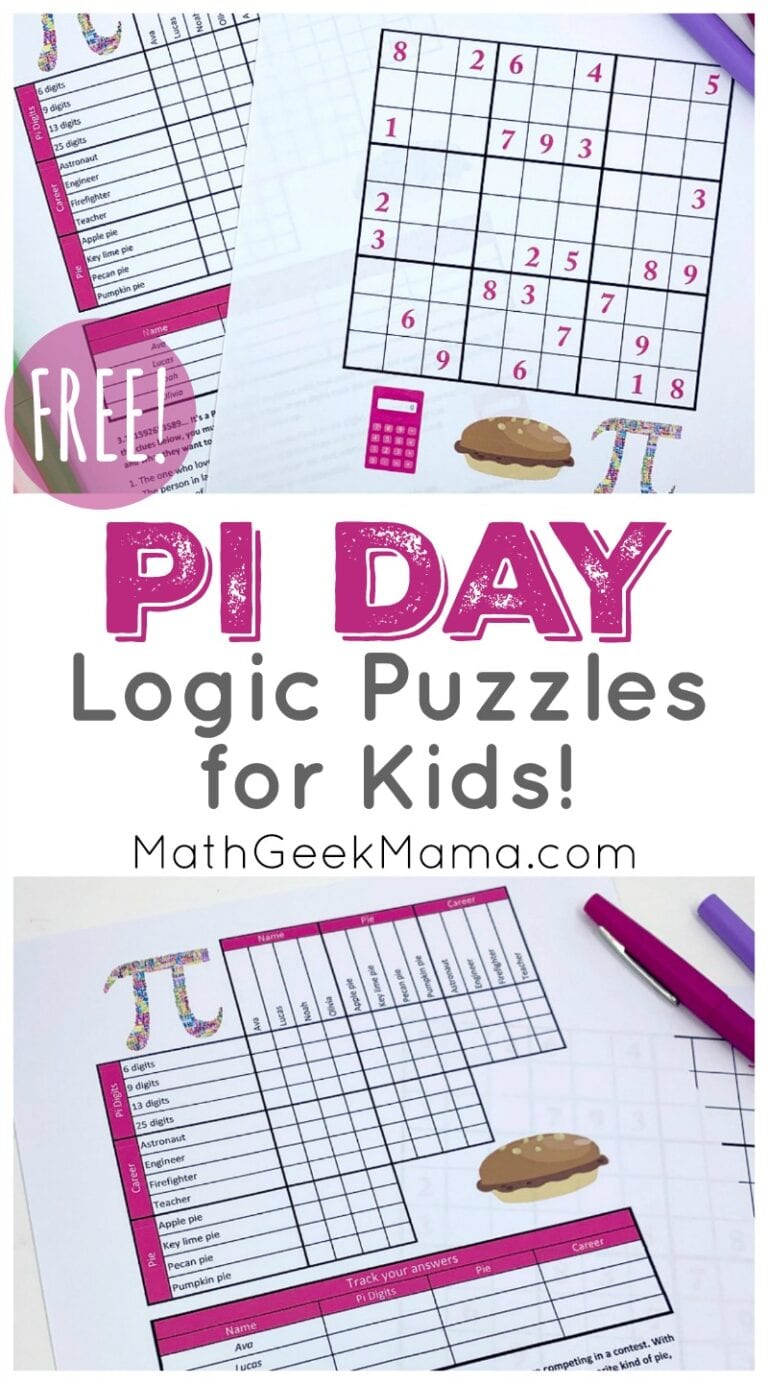 {FREE} Pi Day Logic Puzzles | Grades 4+