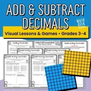 adding and subtracting decimals problem solving worksheets