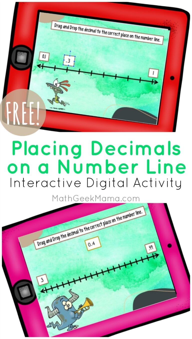 Decimals on a Number Line: DIGITAL Activity for Kids