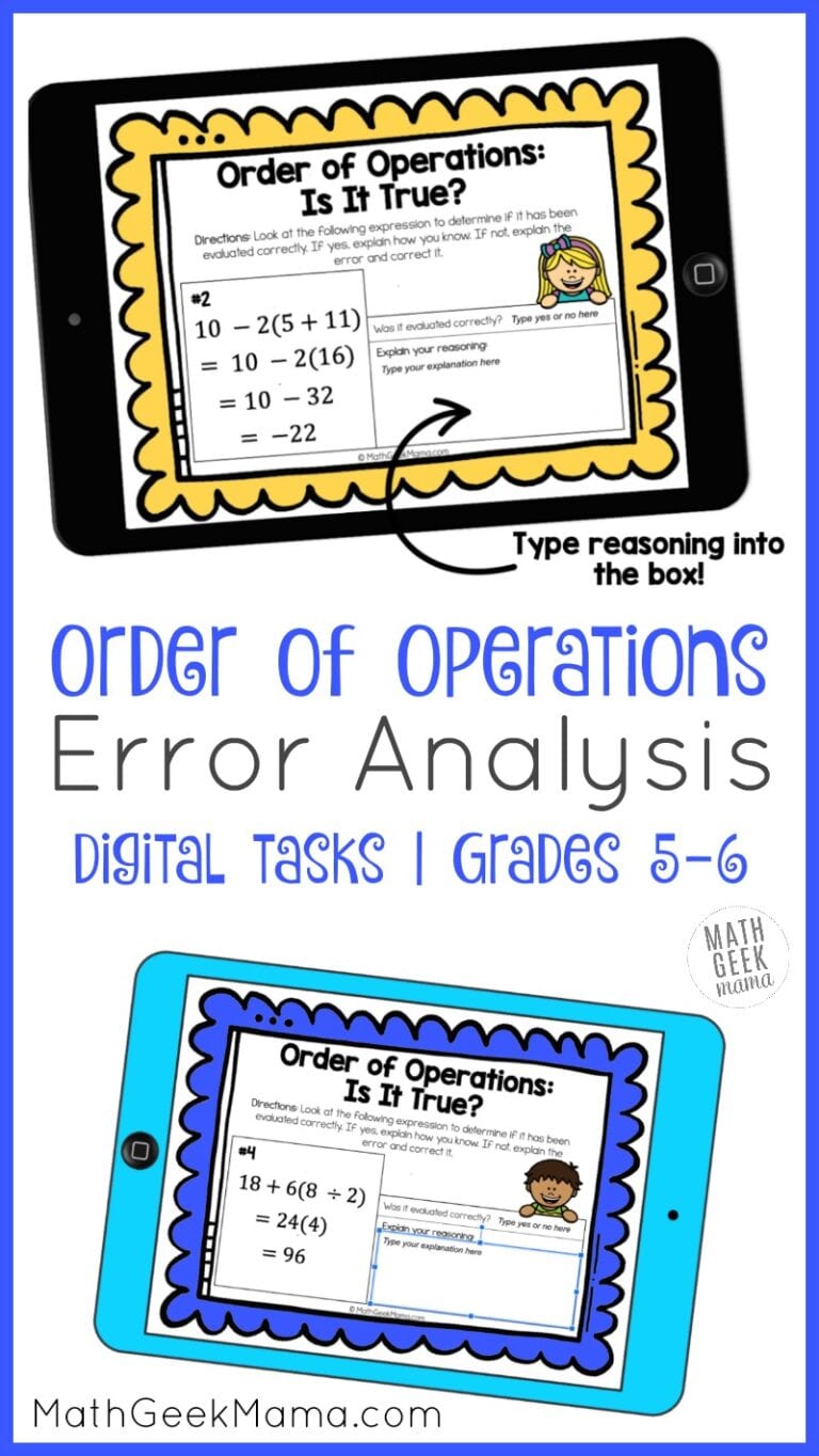Order of Operations Error Analysis | DIGITAL Practice