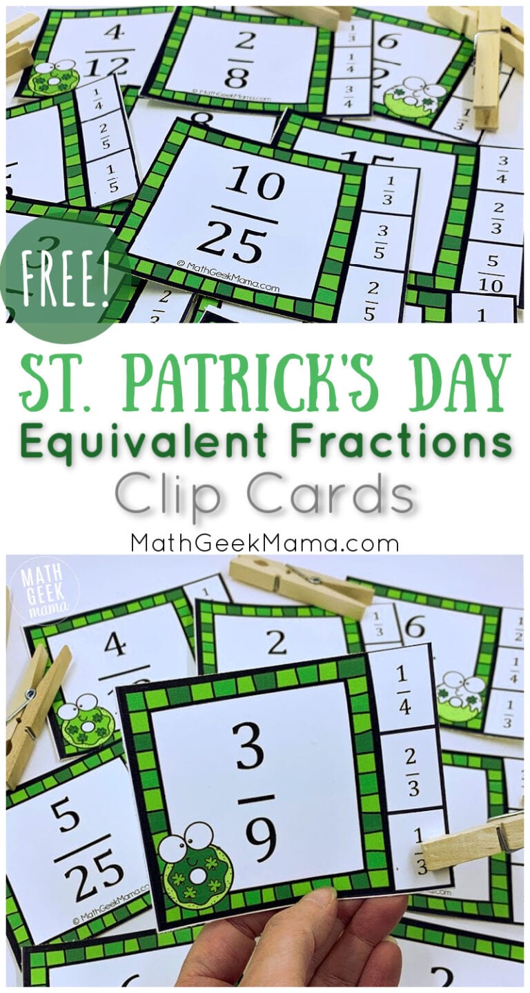St. Patrick’s Day Fractions: FREE Clip Cards