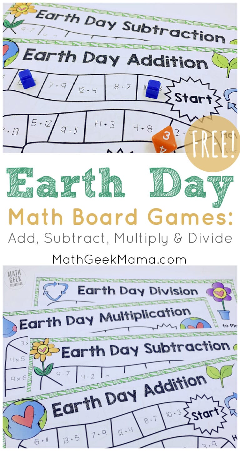 Earth Day Math Games for Kids {FREE!}