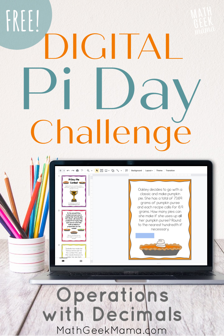 {FREE} Digital Pi Day Activity: Decimal Operations Word Problems
