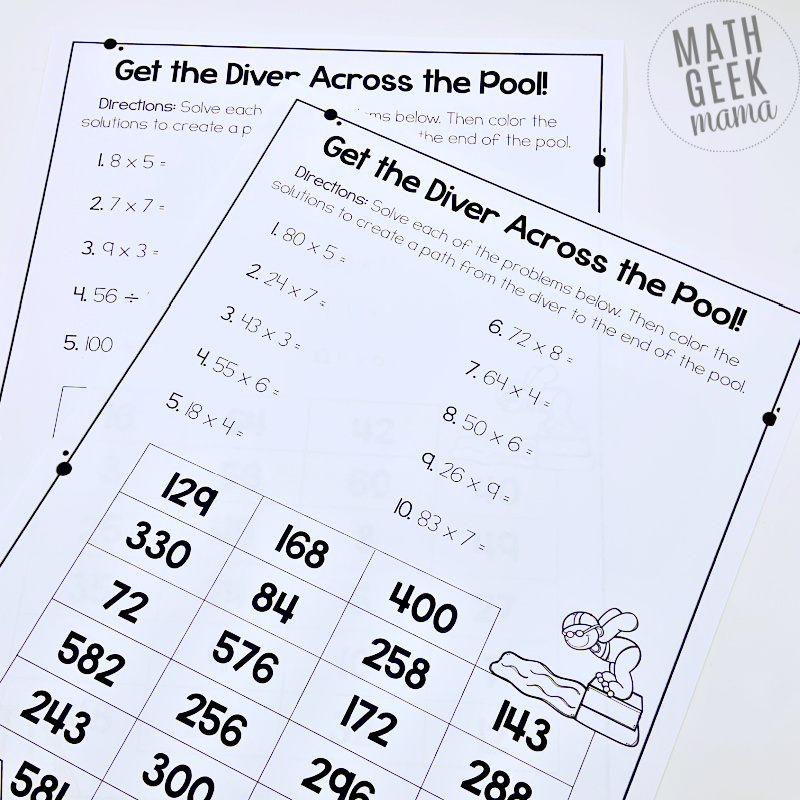 math sheets for 3rd and 4th graders