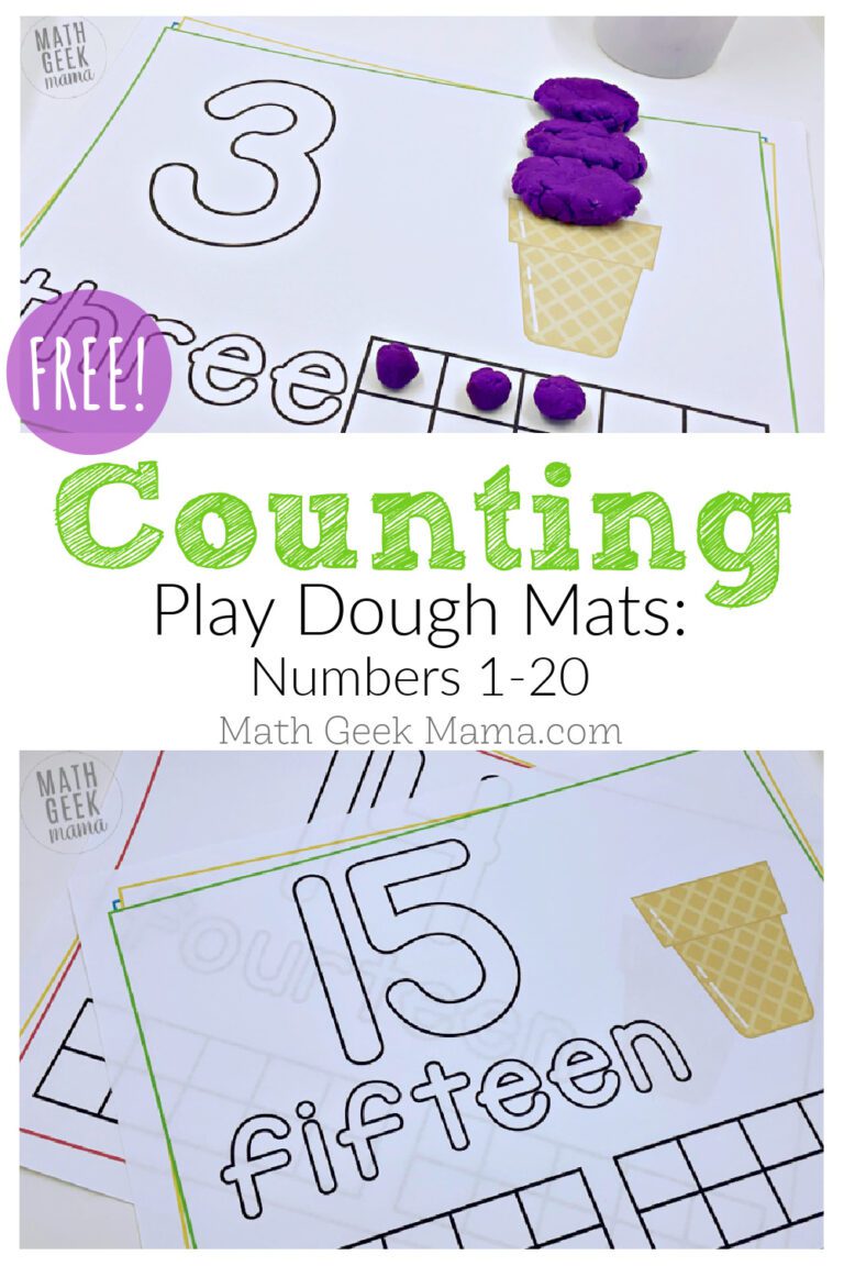 Summer Counting Mats: Play Dough Math