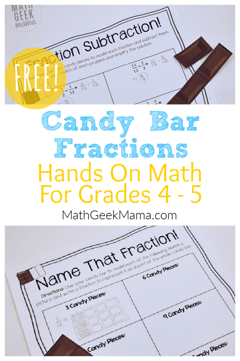 {FREE} Candy Bar Fractions: Hands On Fraction Practice