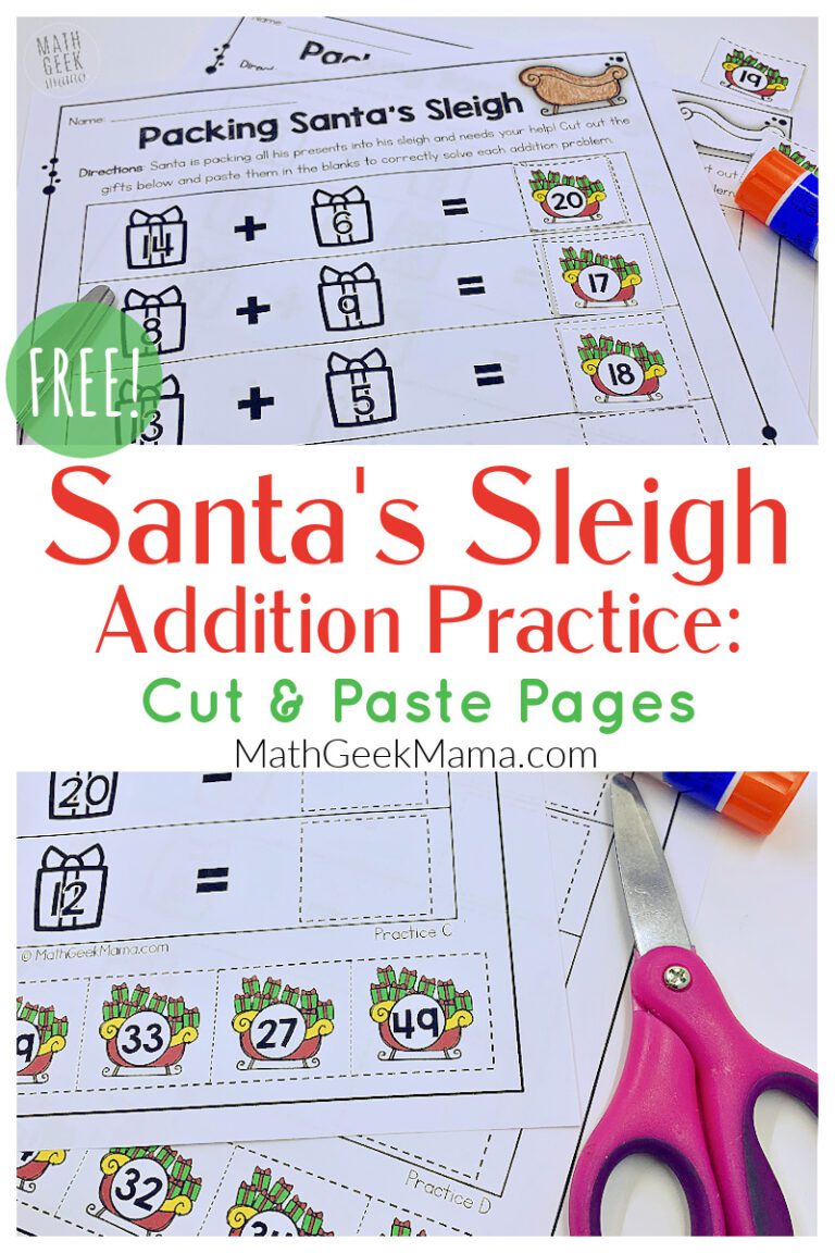 {FREE!} Christmas Addition Practice – 1st Grade