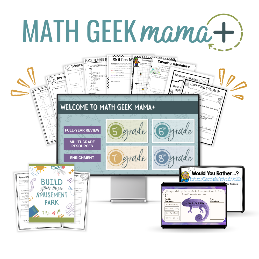 Math Geek Mama Plus screen preview.