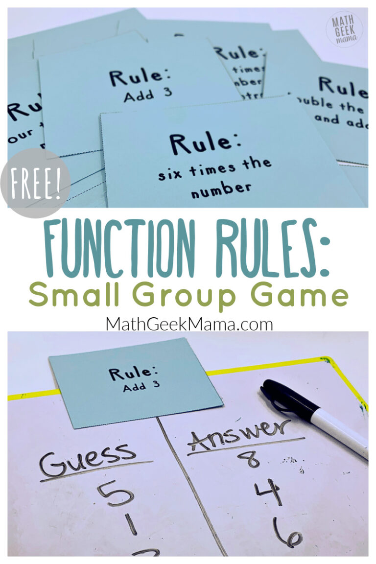 {FREE!} What’s My Rule? Function Rules Game – Grades 8-9