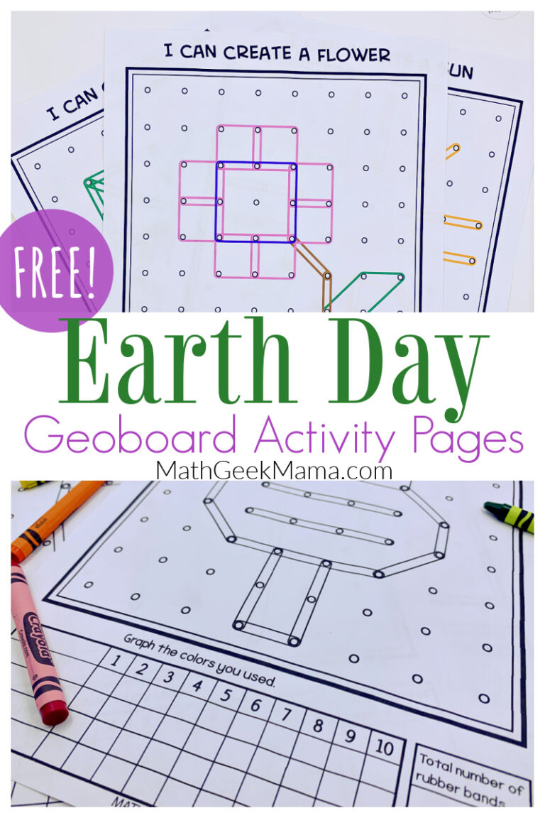 {FREE} Earth Day Geoboard Activity – Grades K-2